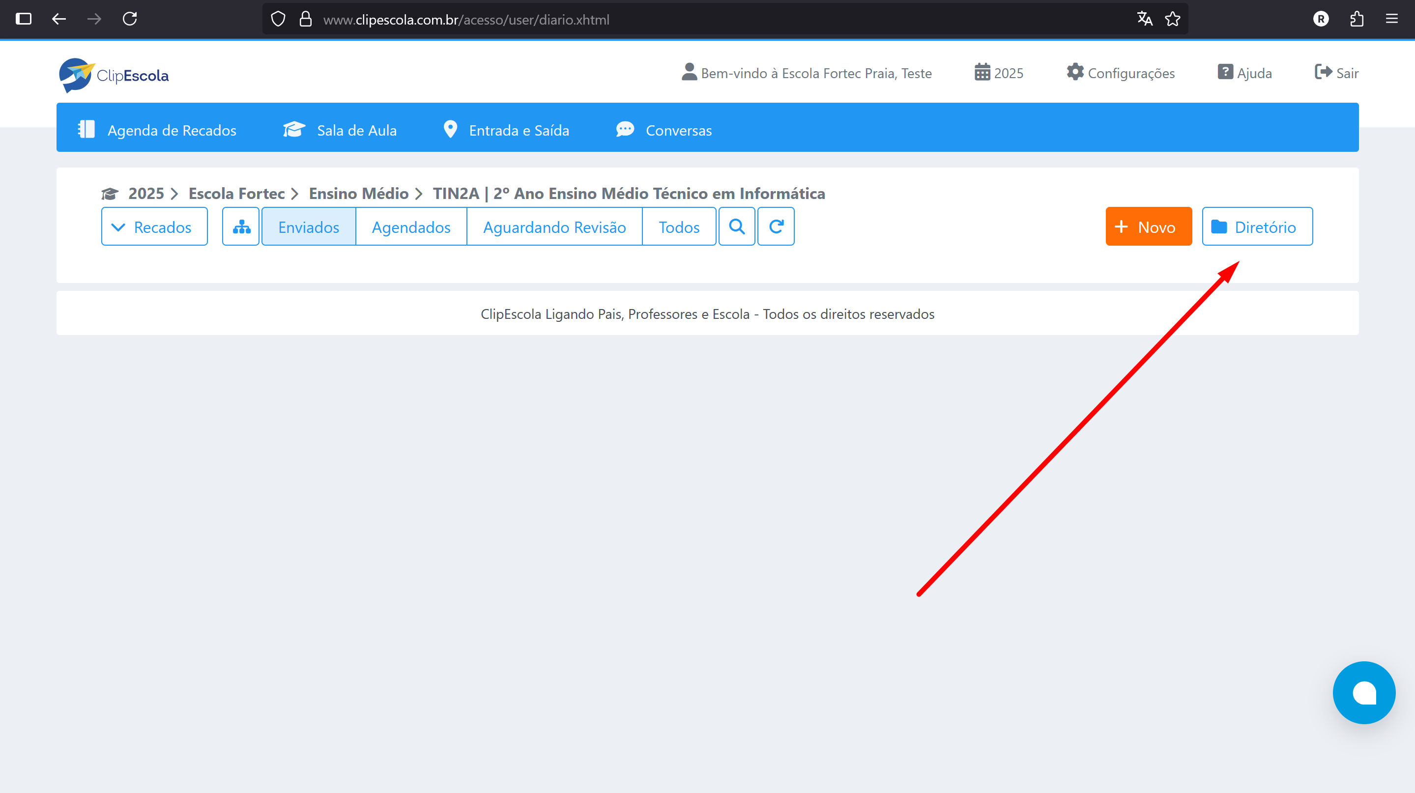 Visualizando Diretório de Conteúdo